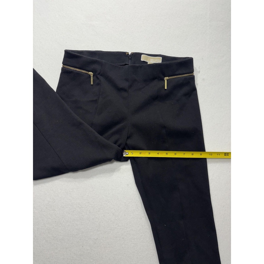 MICHAEL Michael Kors Pants Womens 6 Black Ponte Slim Ankle Zip Pocket Stretch - Picture 8 of 11